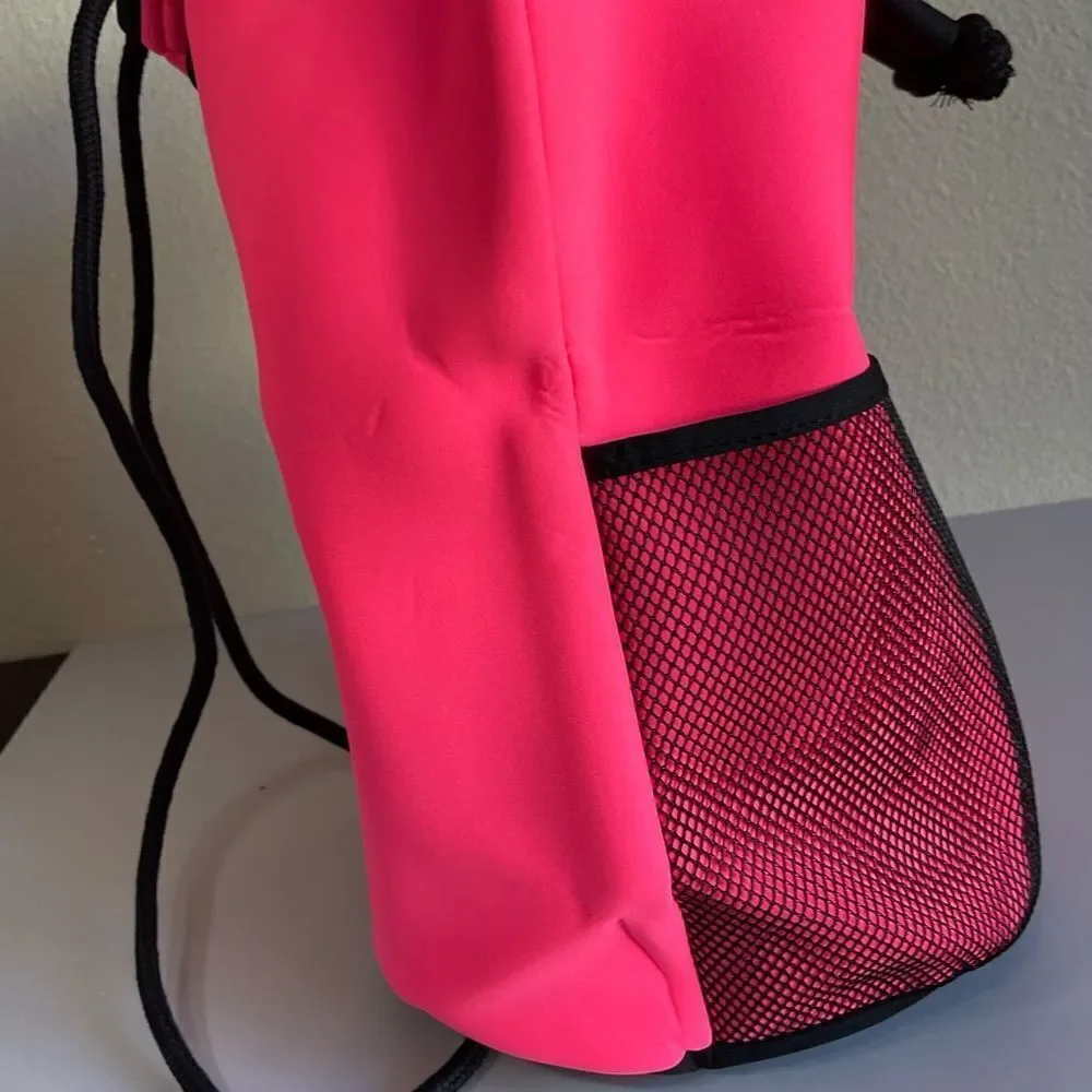 NWOT Victoria’s Secret neoprene Hot pink bucket backpack. - Picture 6 of 7